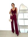 Calça Wide Leg Alfaiataria Classic Vinho