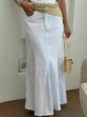 Saia Jeans Sereia Branco