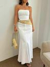 Saia Jeans Sereia Branco