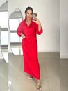 Saia Linho Puro Vermelho