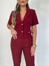 Blazer Cropped Munch Vinho