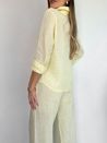 Calça Rione Linho Amarelo Limão