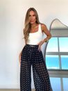 Calça Aladim Poá Preto