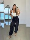 Calça Aladim Poá Preto