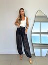 Calça Aladim Poá Preto