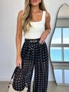 Calça Aladim Poá Preto