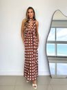 Vestido Poá Marrom