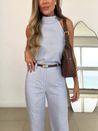 Calça Linho Clarice Azul