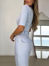 Calça Linho Clarice Azul