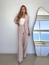Calça Trento Linho Reta Rosa 