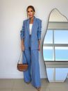 Blazer Trento Linho Azul