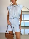 Short Linho Clarice Azul