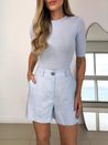 Short Linho Clarice Azul
