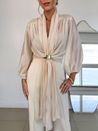 Blusa Echarpe Aura Glow Marfim