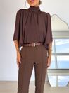 Blusa Ophelia Marrom Café
