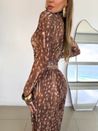 Calça Pantalona Tule Bambi Bege