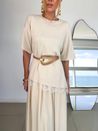 Blusa Tricô Assimétrica Renda Marfim