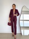 Calça Alfaiataria Ophelia Vinho