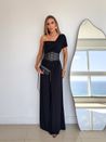 Calça Macacão Com Amarração Preto