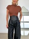 Body Collant Marrom