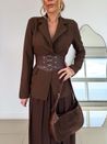 Blazer Acinturado Helena Marrom