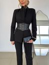 Blazer Acinturado Helena Preto