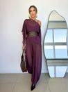 Calça Aladim Com Transparência Vinho