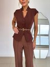 Blusa Colete Unic Marrom