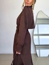 Casaco Sobretudo Suede Marrom
