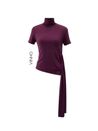 Blusa Gola Com Ombreira Vinho