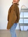 Jaqueta Bomber Suede Camel