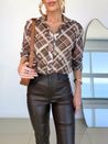 Calça Resinada Sienna Marrom