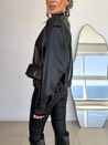 Jaqueta Gola Alta Preto