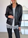 Blusa Tricô Bainha Em Renda Cinza