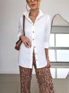 Calça Pantalona Tule Bambi Bege