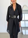 Saia Lápis Alfaiataria Preto
