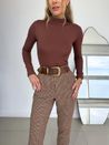 Calça Xadrez Lã Bege