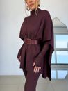 Blusa Tricô Renda Vinho