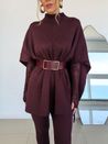 Blusa Tricô Renda Vinho
