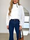 Camisa Over Gola Alta Off