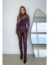 Calça Resinada Lucerna Vinho