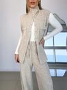Conjunto Colete e Calça Tricô Mescla