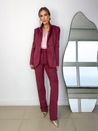 Calça Suede Reta Marsala 