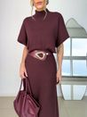 Blusa Gola Modal Friso Vinho