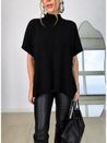 Blusa Gola Modal Friso Preto