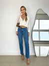 Calça Reta Briana Jeans Médio