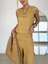 Conjunto Linho Pantacourt Bege