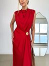 Saia Amélie Cetim Vermelho