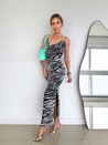 Vestido Tule Zebra 