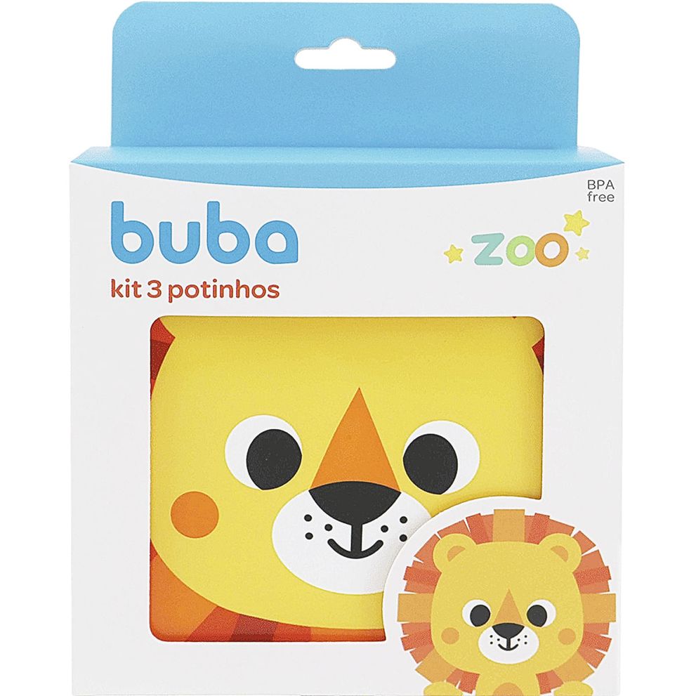 Kit 3 Potinhos BubaZoo Leãozinho - Buba